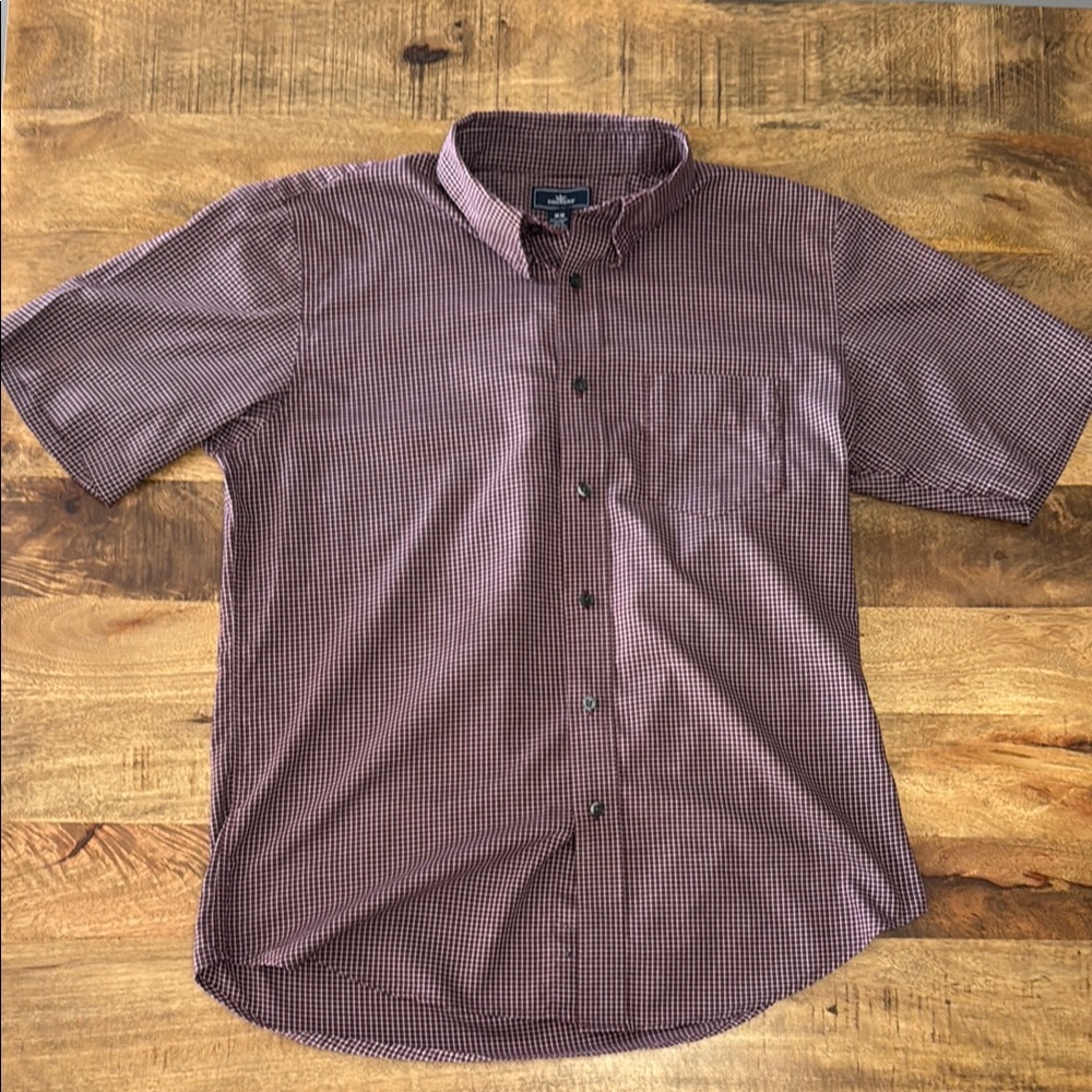 Dockers Maroon Casual Button Down Shirt